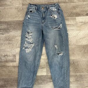 American Eagle Outfitters Women's Distressed Blue Jeans